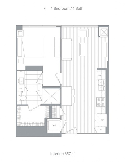 F 1 bedroom 1 bath at Stanza Little Italy, San Diego, 92101